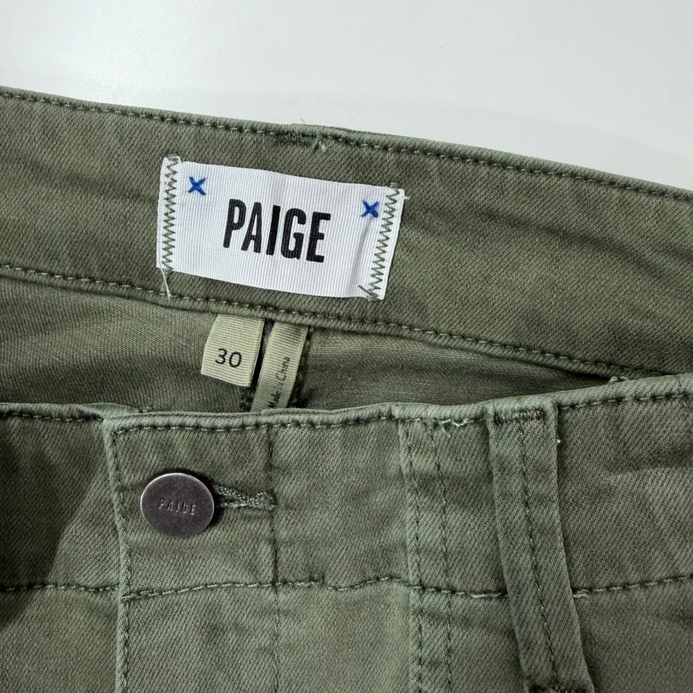 Paige Mayslie Jogger Pants Women's 30 Green Cargo Ankle Pants